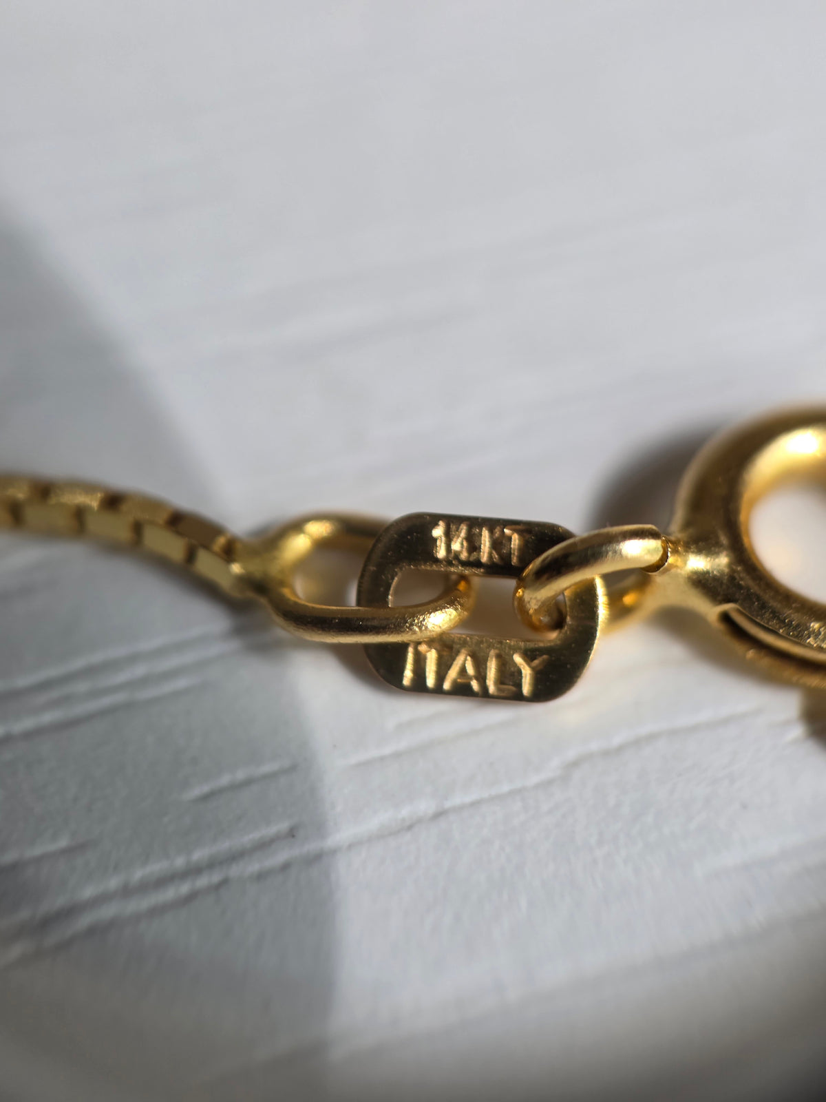 Vintage 14k Gold 0.7mm Milor Italian Box Chain 16"