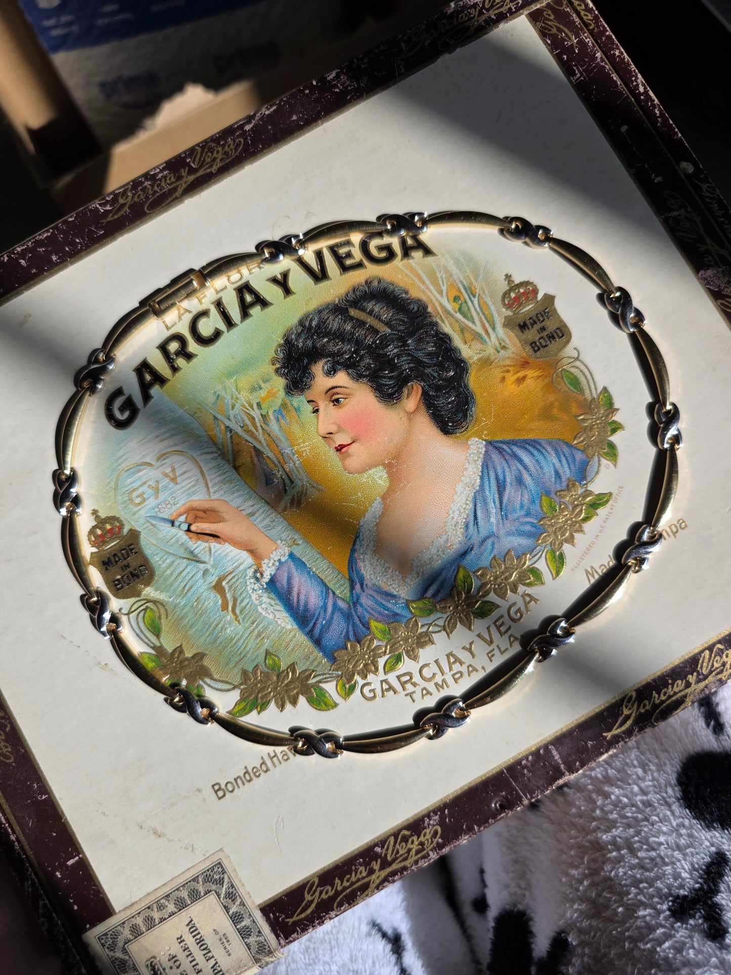 Aurafin 14k Gold Two Toned White Gold X Link Collar Necklace 16"