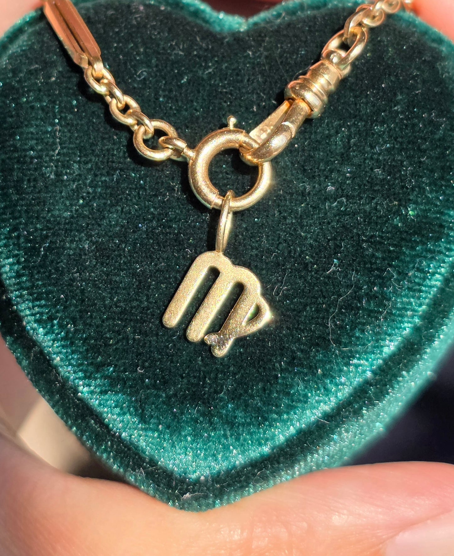 14k Gold Virgo Horoscope Charm (NO CHAIN)