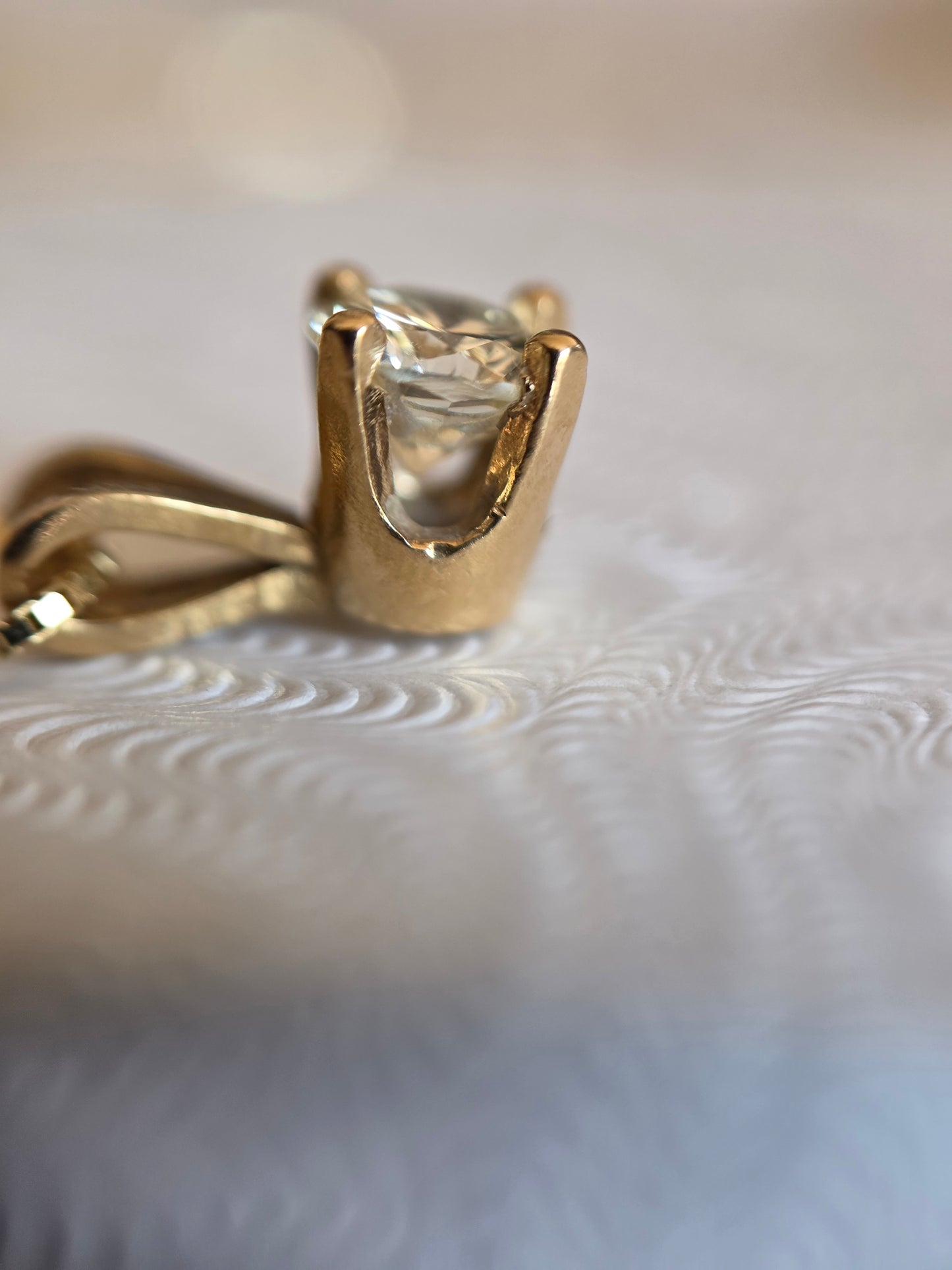 14k Classic 1/3 TCW Diamond Pendant (NO CHAIN)