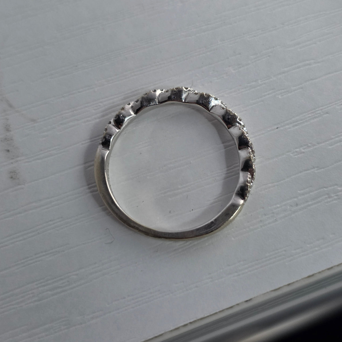 Gorgeous 14k White Gold Braided Diamond Anniversary Band Neil Lane Ring Size 6