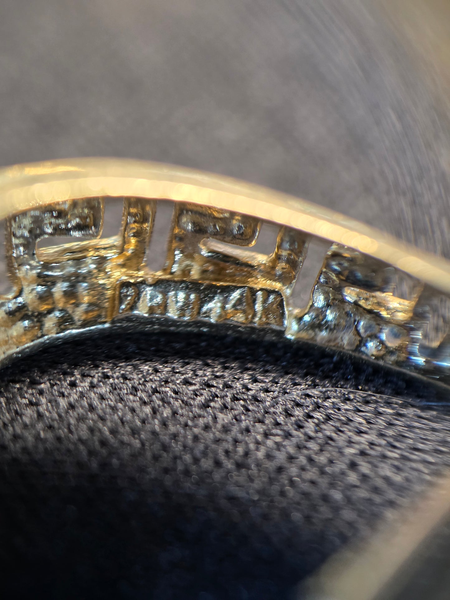 Solid Made 14k Gold Greek Pattern Half Hoops Earrings