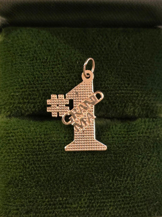 14k Gold Lightweight "#1 GRAND MA" Charm (NO CHAIN)