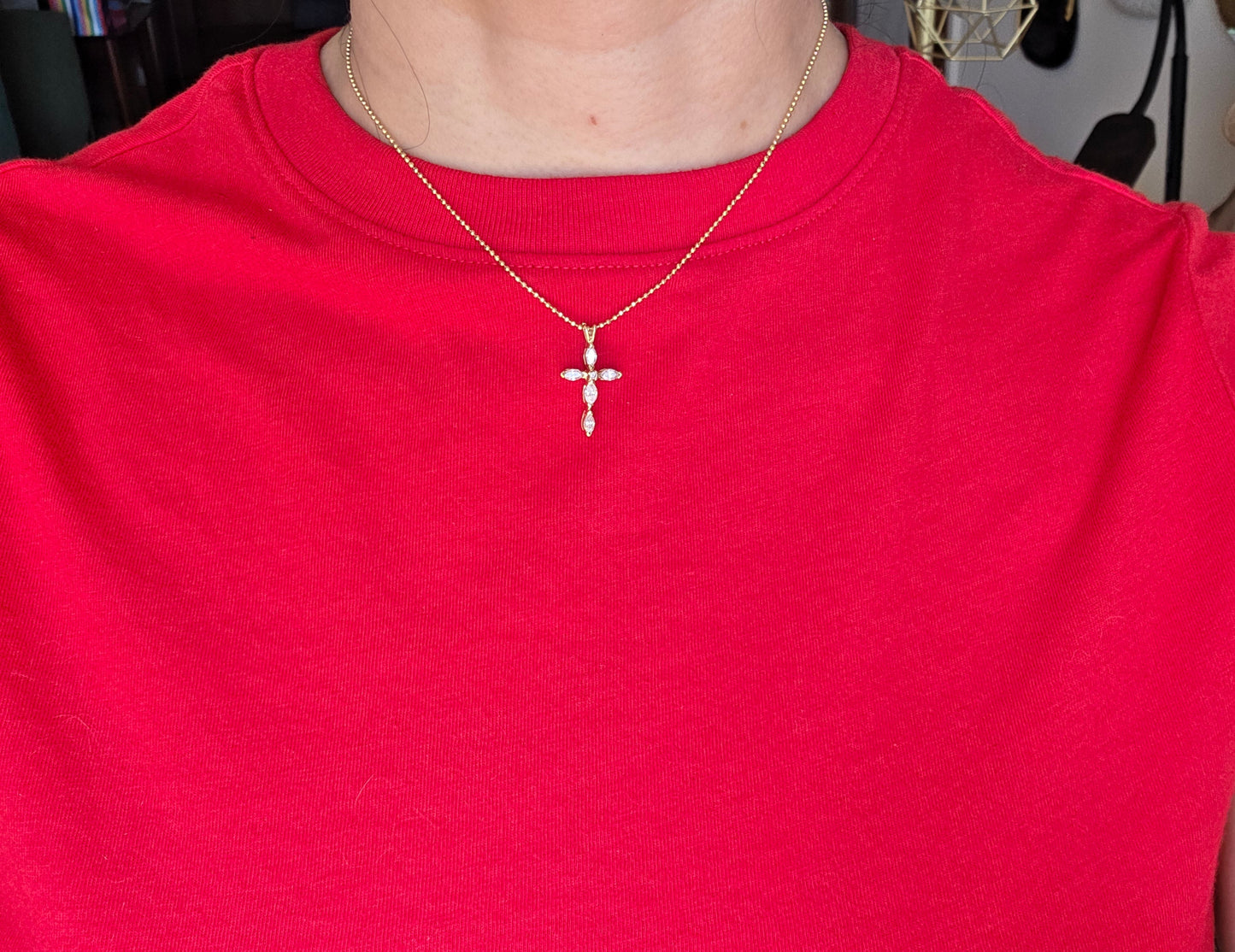 14k Gold .50TCW Diamond Cross Pendant (NO CHAIN)