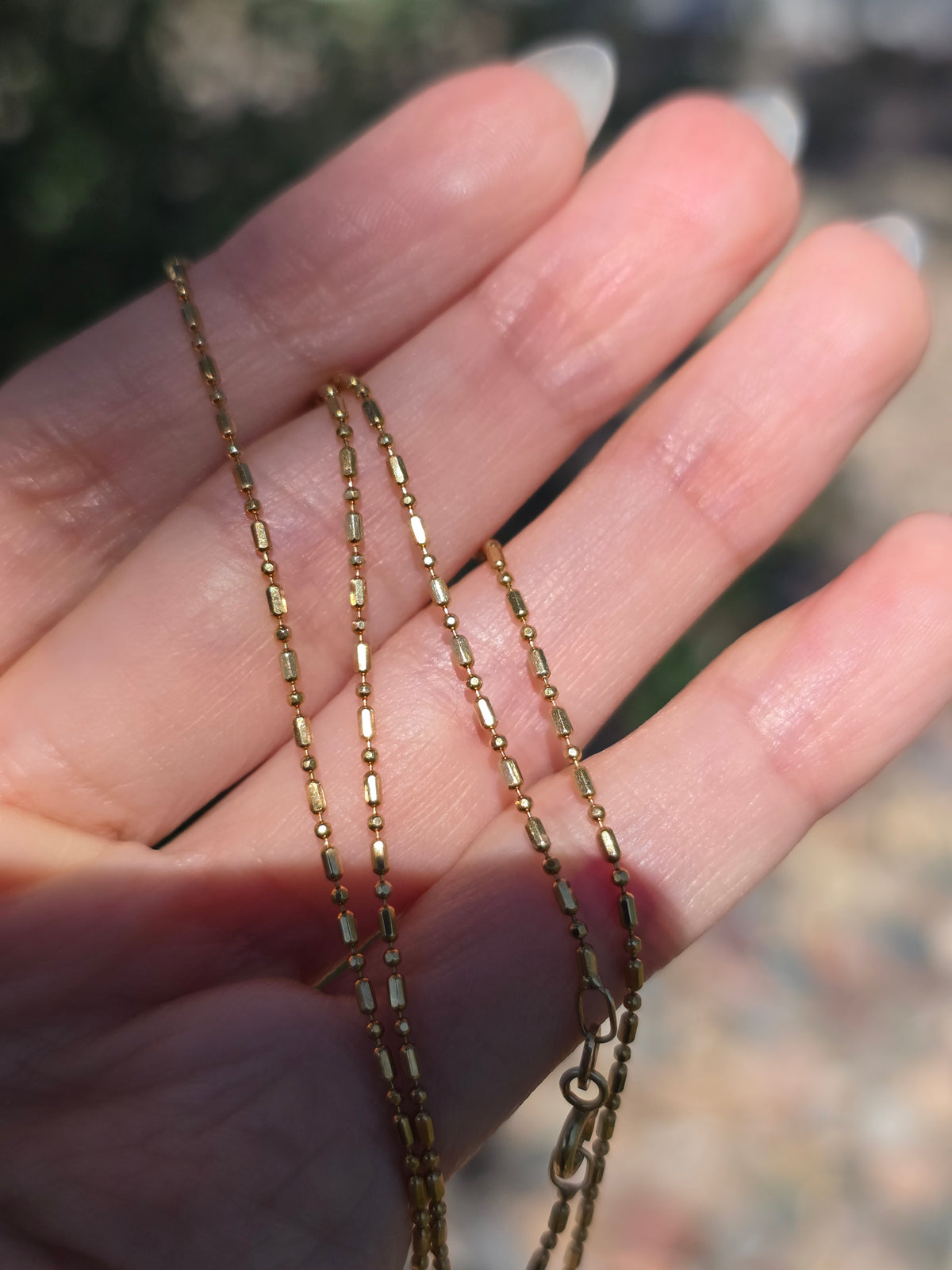 Dainty 14k Gold UnoAerre Dot Dash Chain 16"
