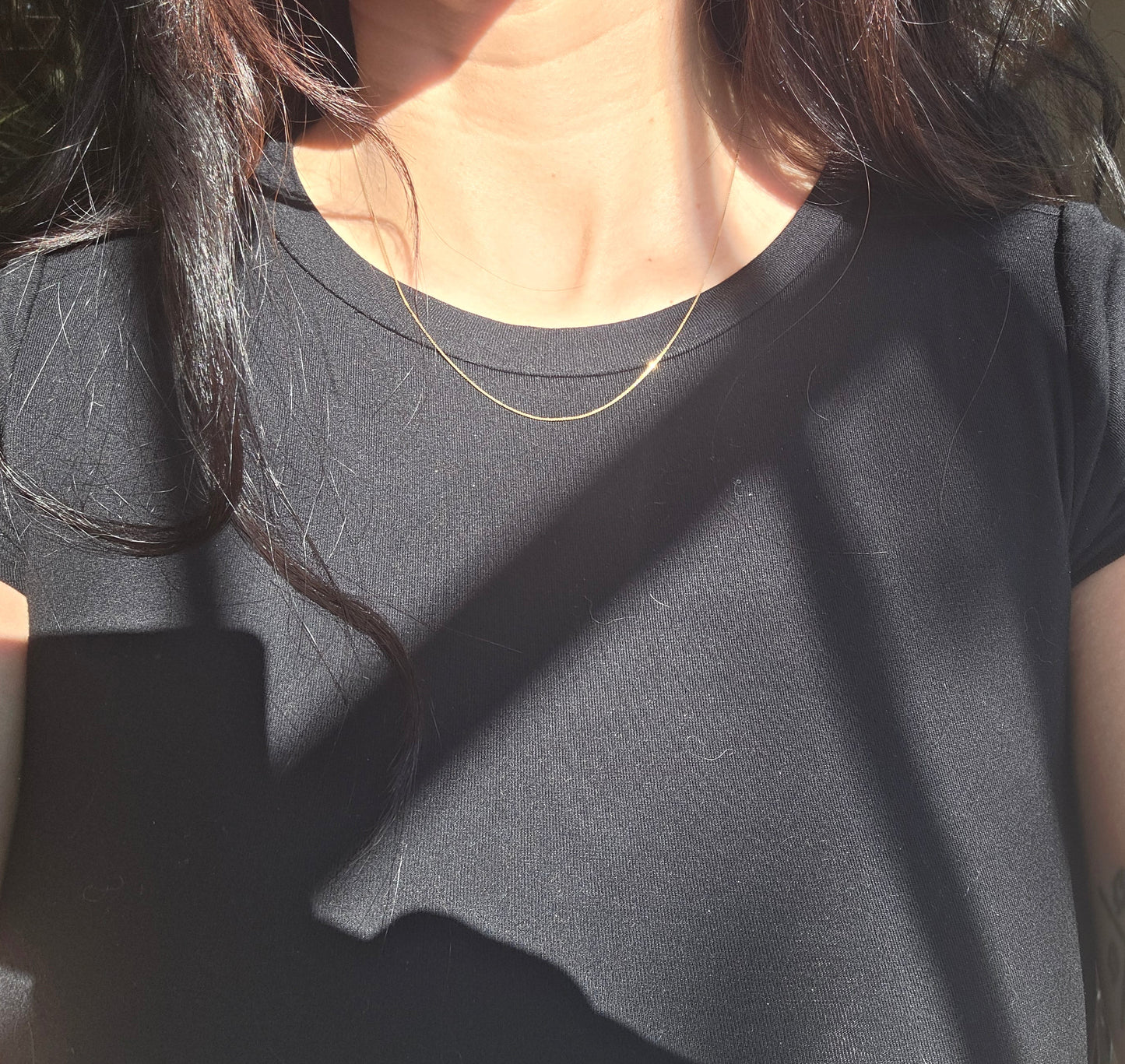 Classic 10k Gold Dainty Box Chain 18"