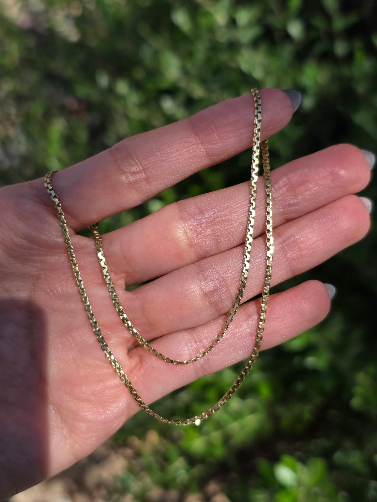 14k Gold Zipper Link Choker Chain 13.5"