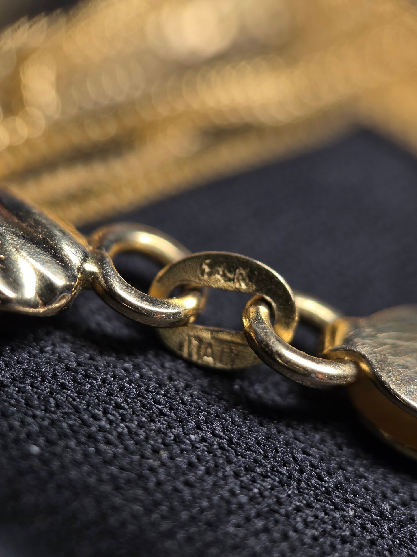 Amazing Solid 14k Gold 10 Mini Curb Multistrand Chain Necklace 18"