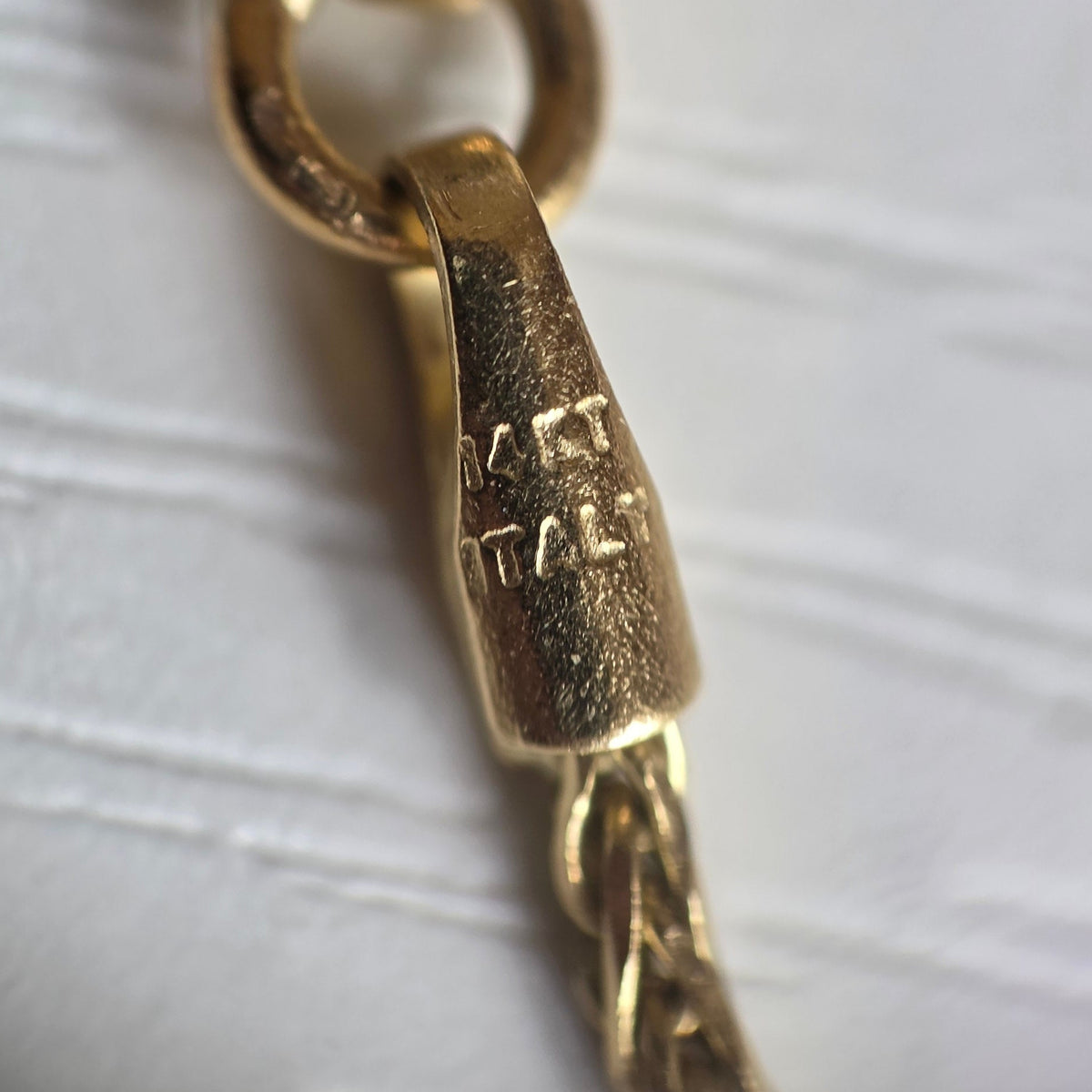 Vintage 14k Gold Italian 1.2mm Wheat Chain 20.5"
