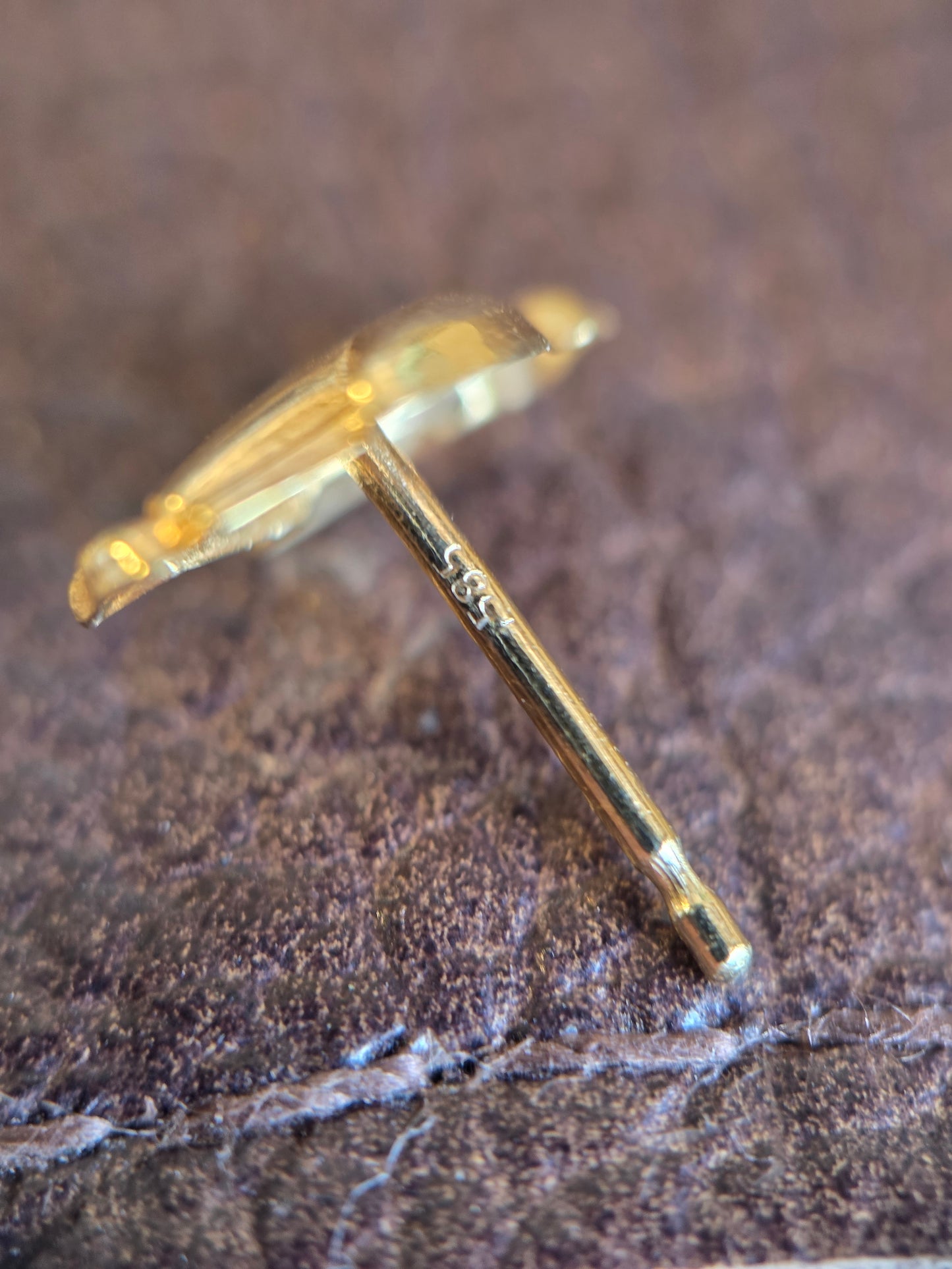 Adorable 14k Gold Dainty  Penguin Studs Earrings