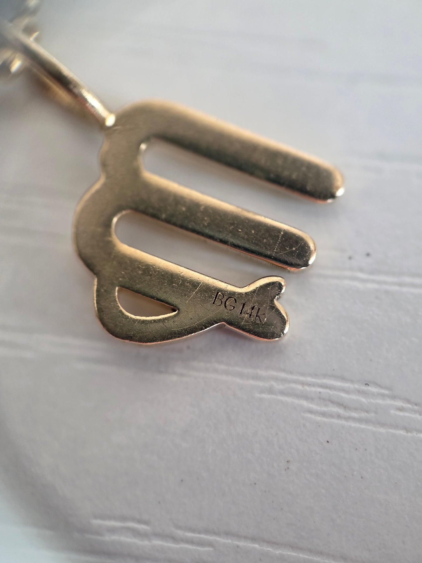 14k Gold Virgo Horoscope Charm (NO CHAIN)