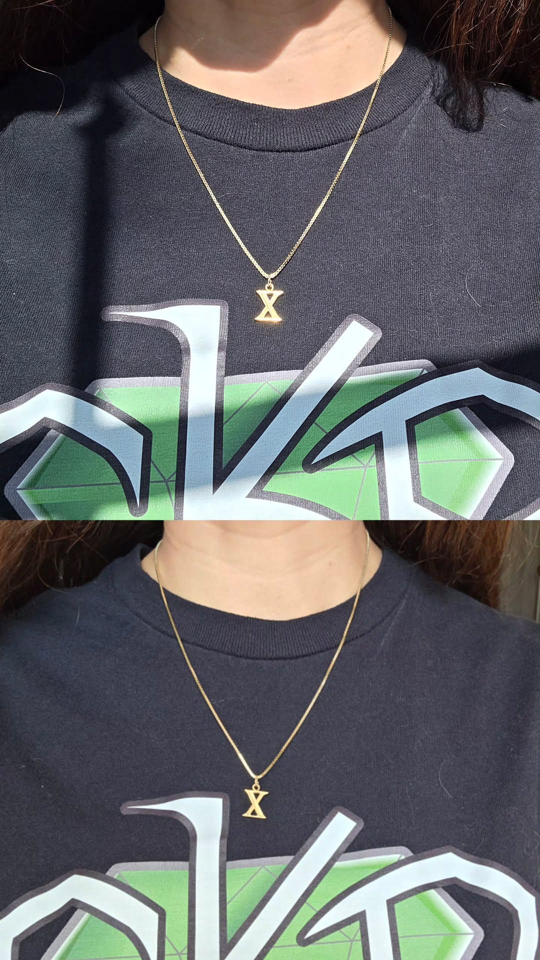 Awesome 14k "X" Initial Letter Charm Pendant (NO CHAIN)