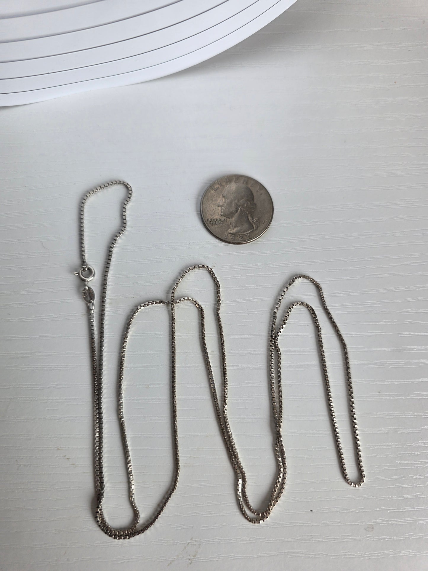 Awesome Versatile Sterling Silver 33" Long Box Chain Necklace