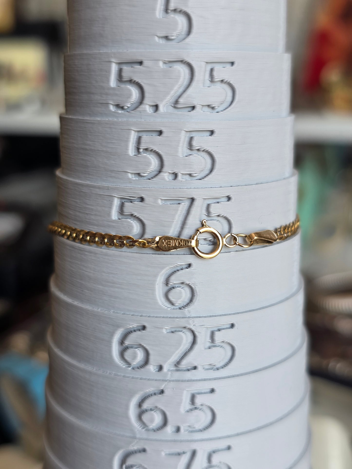 10k Gold Child's Skinny ID Bar Bracelet 5.75" | Personalized Gift