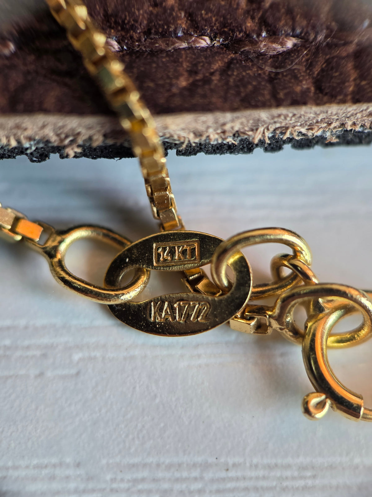 Vintage 14k Gold 0.9mm Classic Italian Made Box Chain 18"