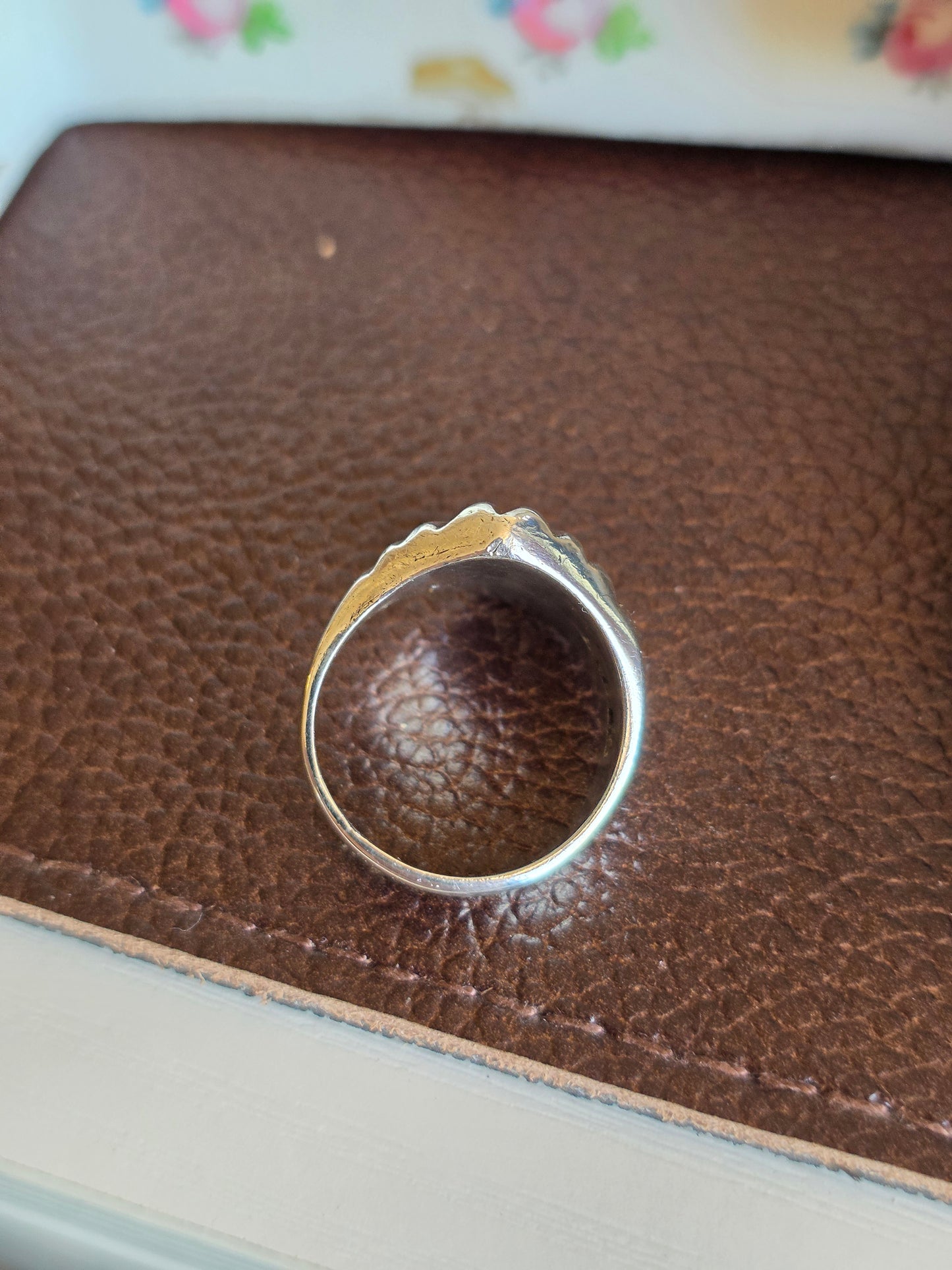 Solid Sterling Silver Badass Shield Ring Size 7