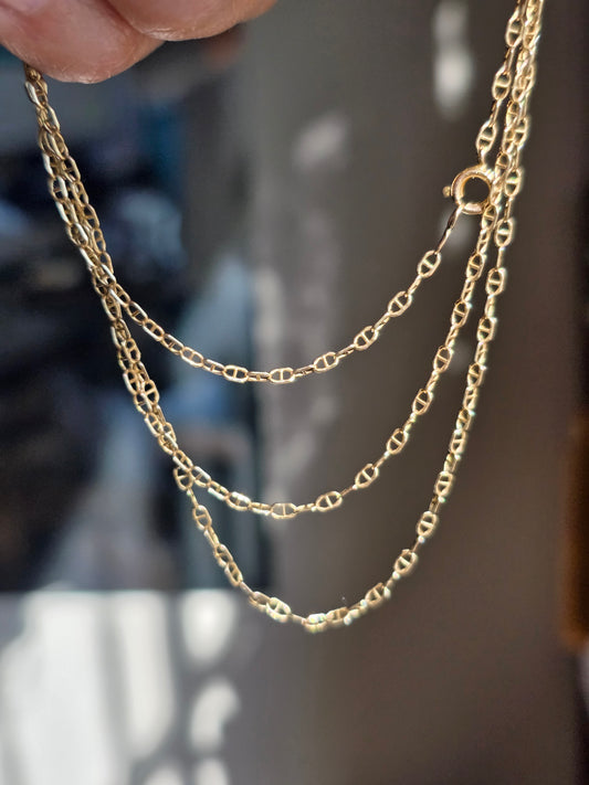 14k Gold Mariner Anchor Chain 26" Every Day for Pendants