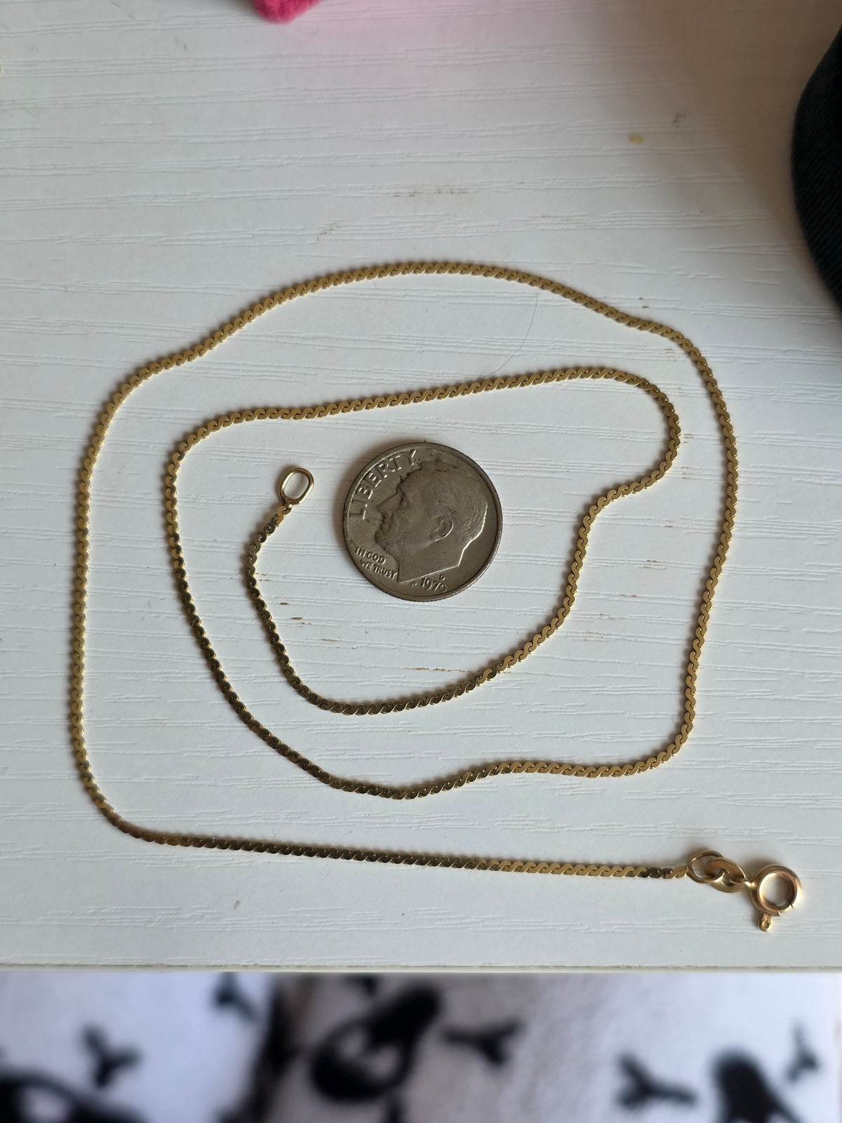Italian Made 14k Gold Flat 1.3mm Serpentine Chain 18"