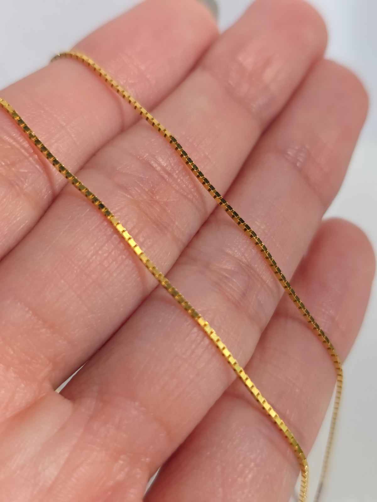 Vintage 14k Gold 0.7mm Milor Italian Box Chain 16"