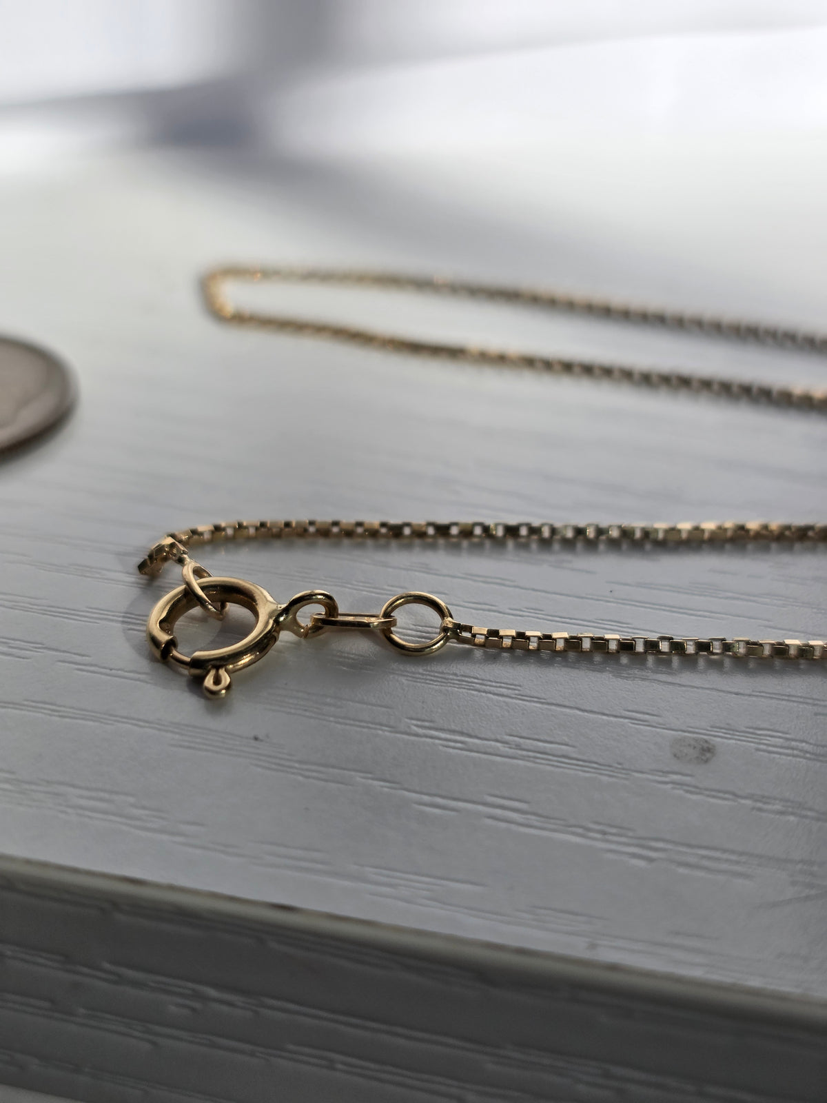 14k Gold Classic 1mm Box Chain 17"