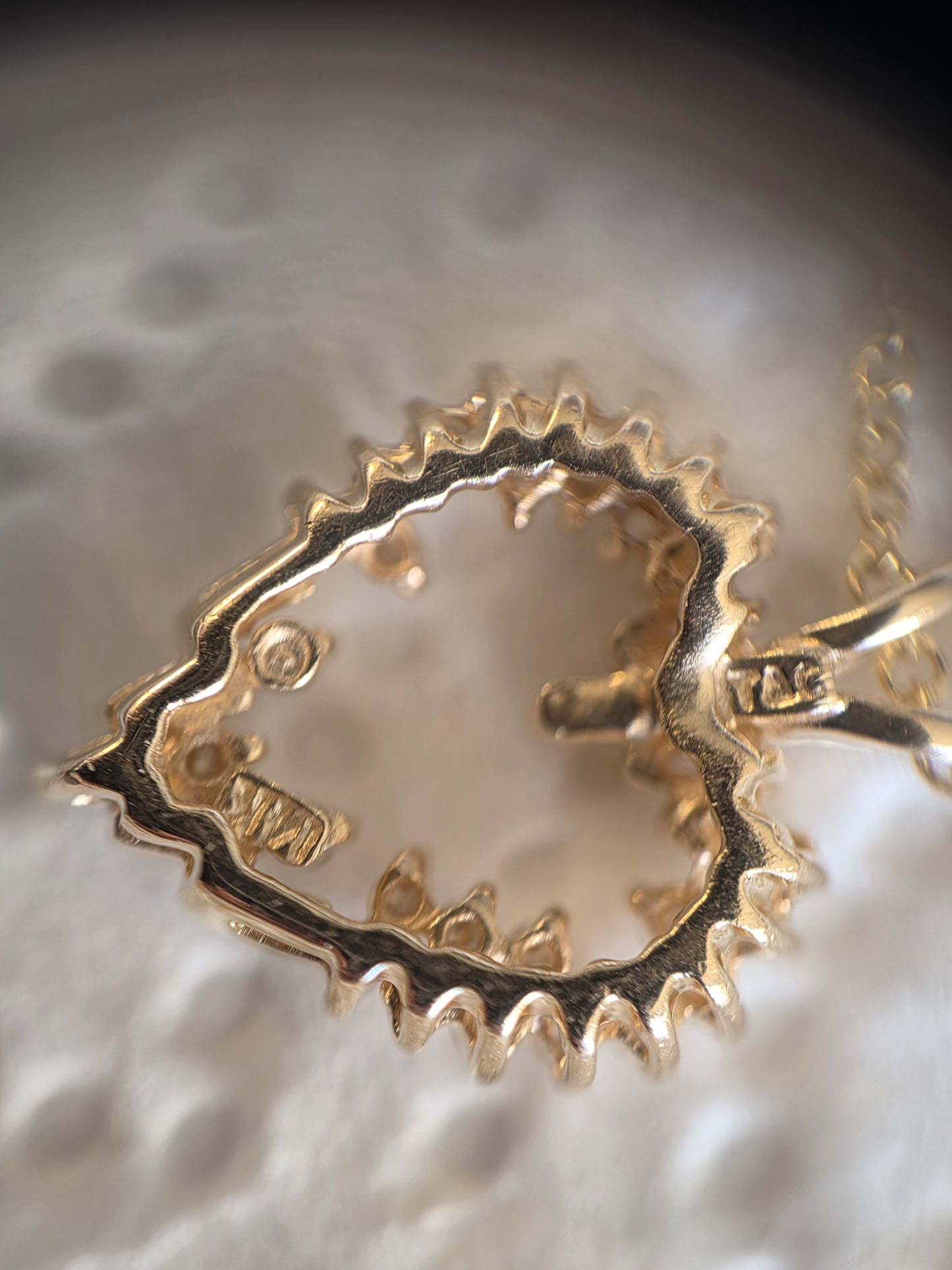 Stunning 14k Gold Natural Diamond Heart Pendant (NO CHAIN)