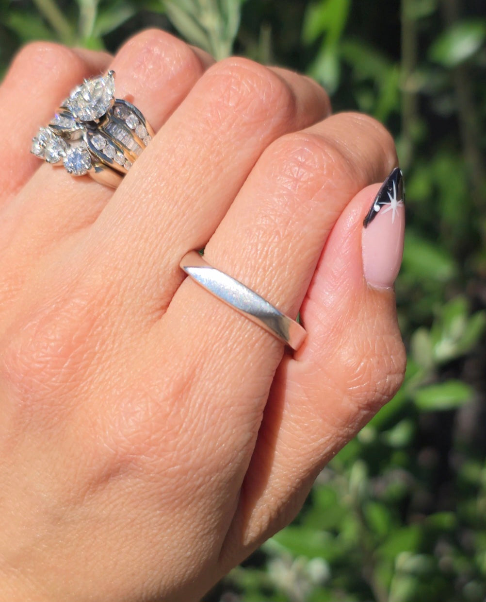 Vintage Mexican Sterling Silver Sculptural Wave Ring Size 7.25