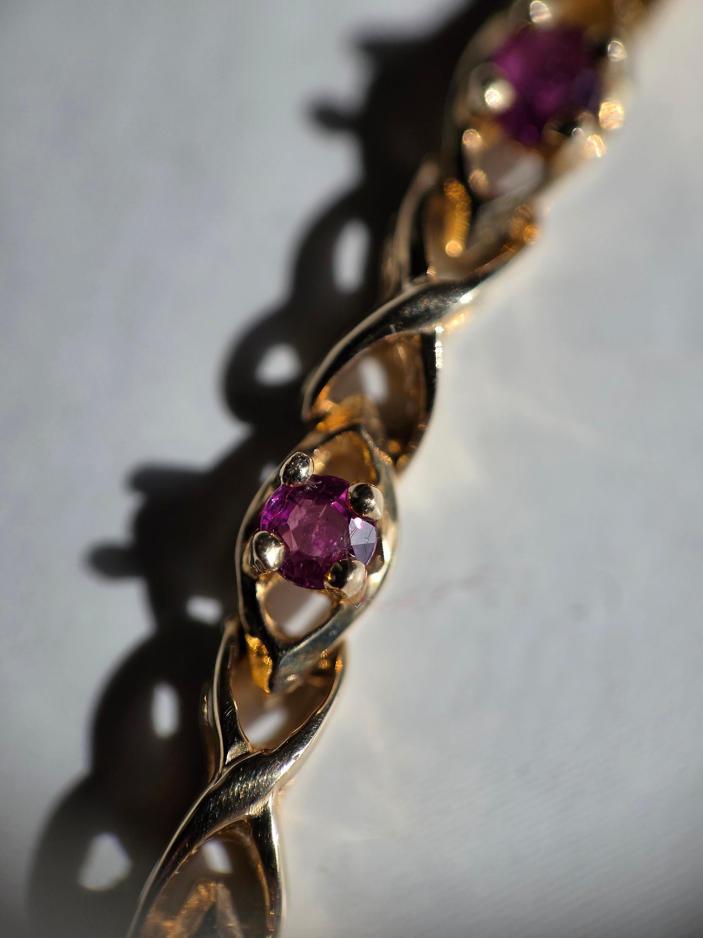 Beautiful 14k Gold 1.40tcw Ruby Tennis Bracelet 7" | July Birthstone