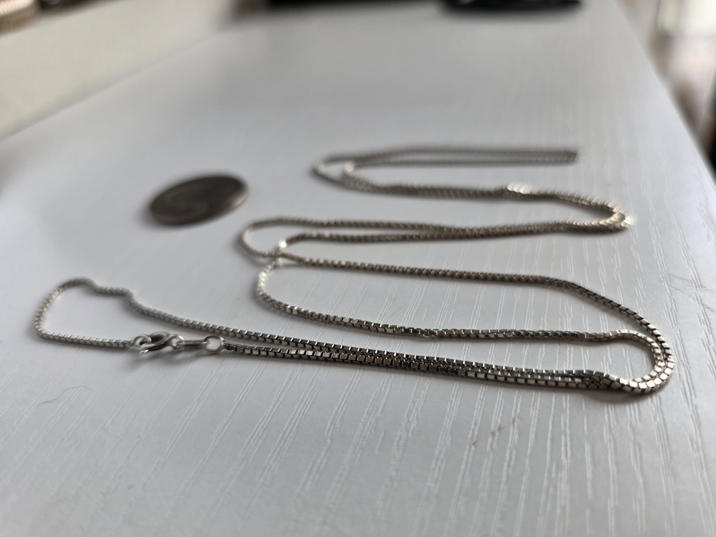 Awesome Versatile Sterling Silver 33" Long Box Chain Necklace