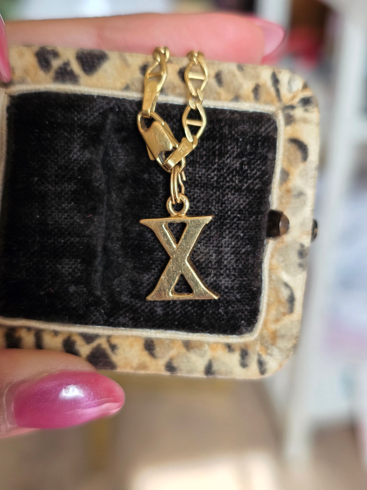 Awesome 14k "X" Initial Letter Charm Pendant (NO CHAIN)