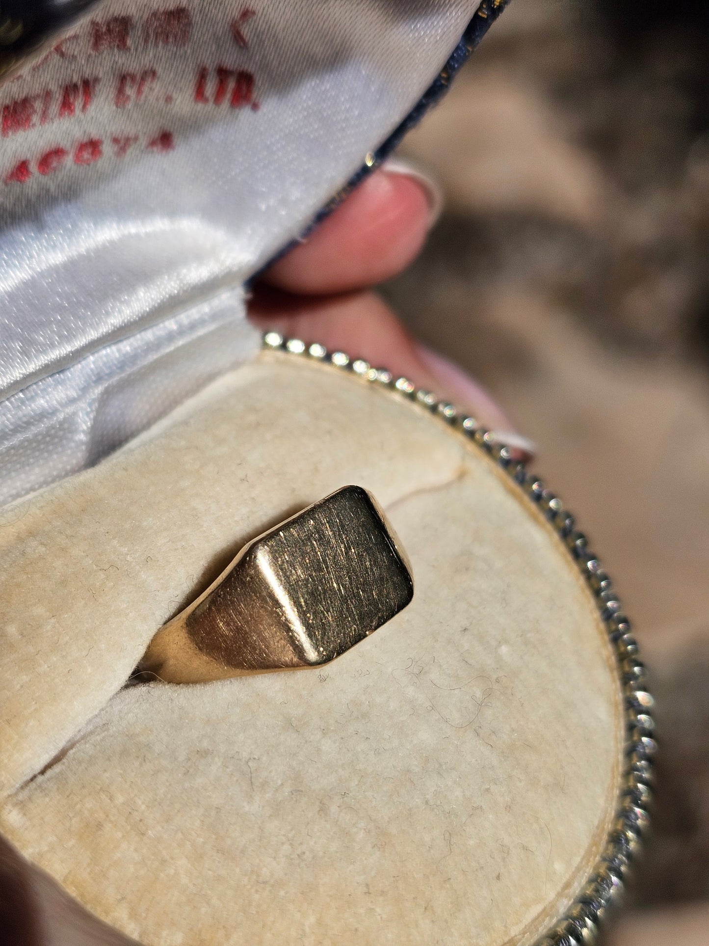 Vintage 10k Blank Signet Ring Size 8