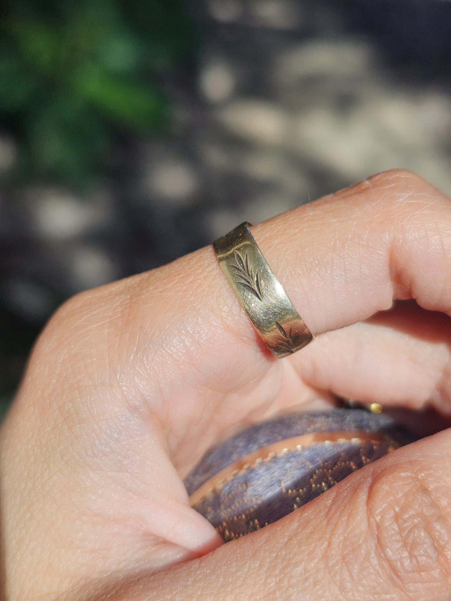 Vintage 10k Gold Wheat Eternity Band Size 6.5